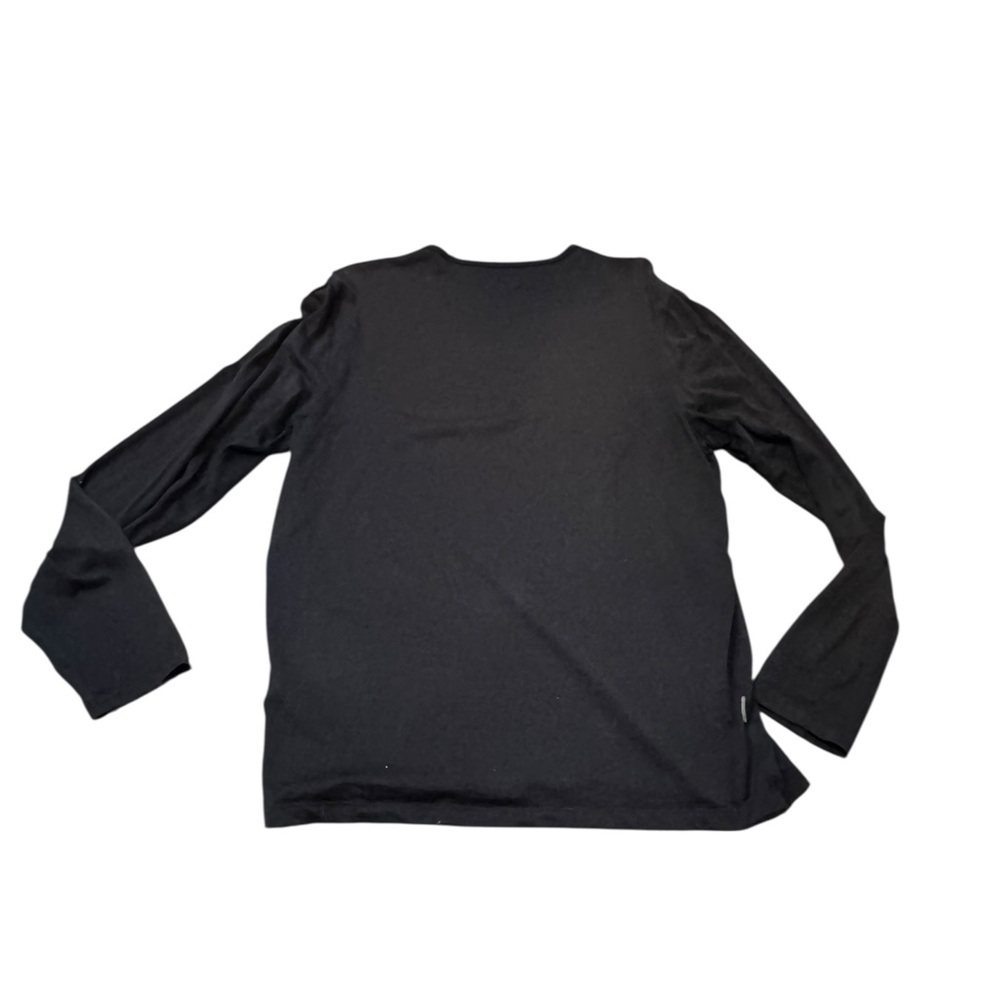 Icebreaker Black Long-Sleeve Peter crew neck with flaw - Picture 2 of 7